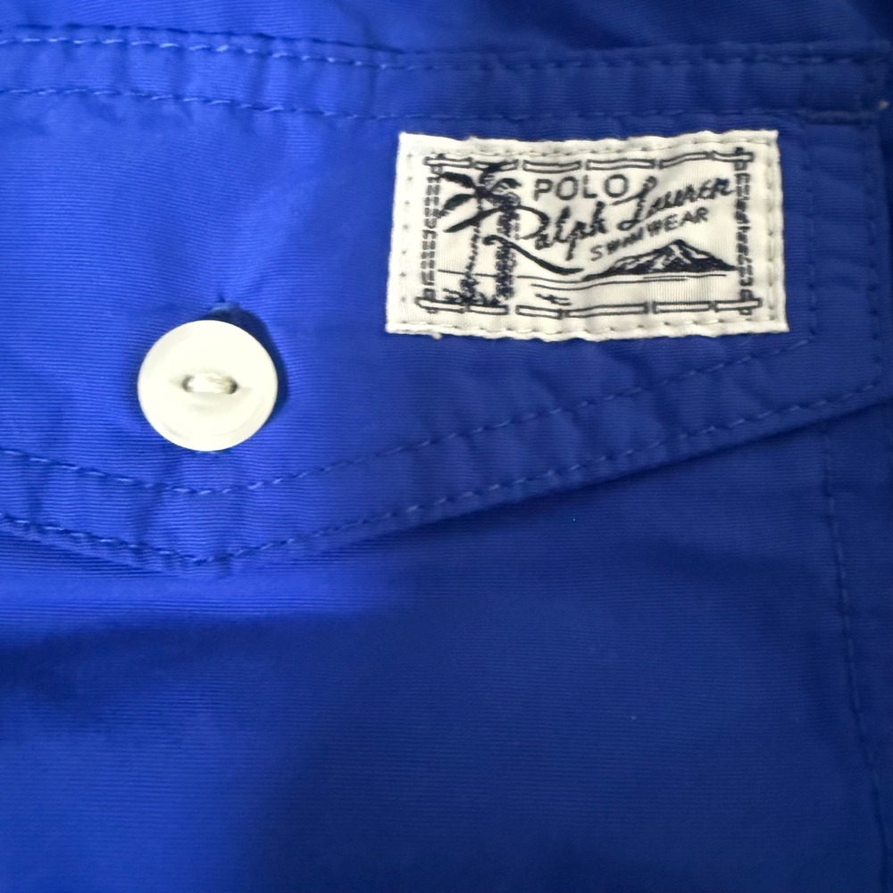 Polo Ralph Lauren Blue Logo Men's Classic Swim Trunks Shorts large rugby ocean - Picture 11 of 11